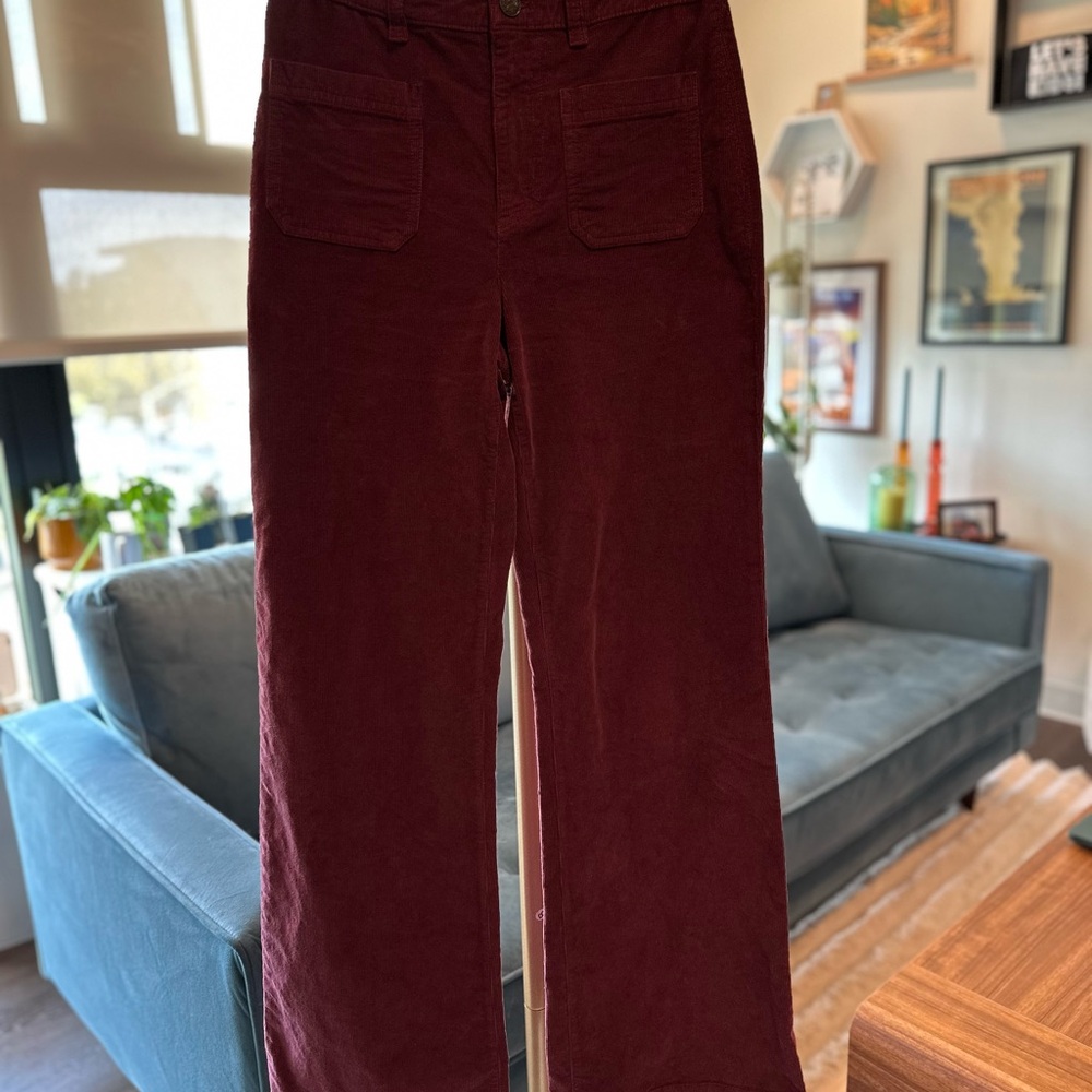 Faherty Burgundy Corduroy Pants
